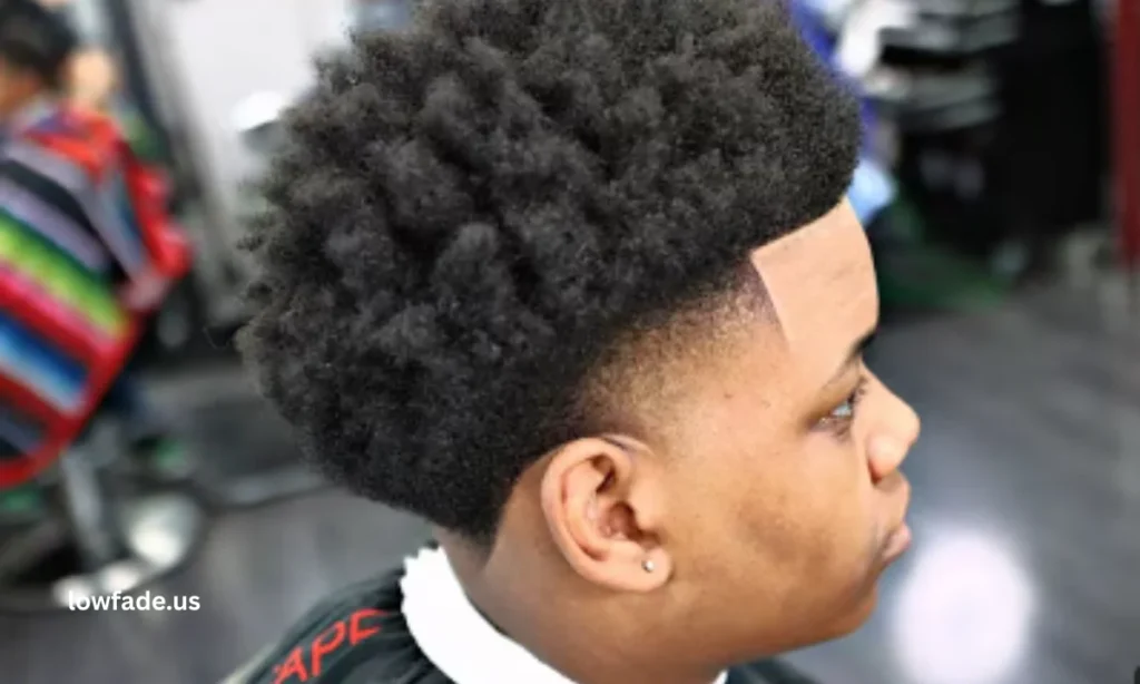 Curly Low Taper Fade Black Male