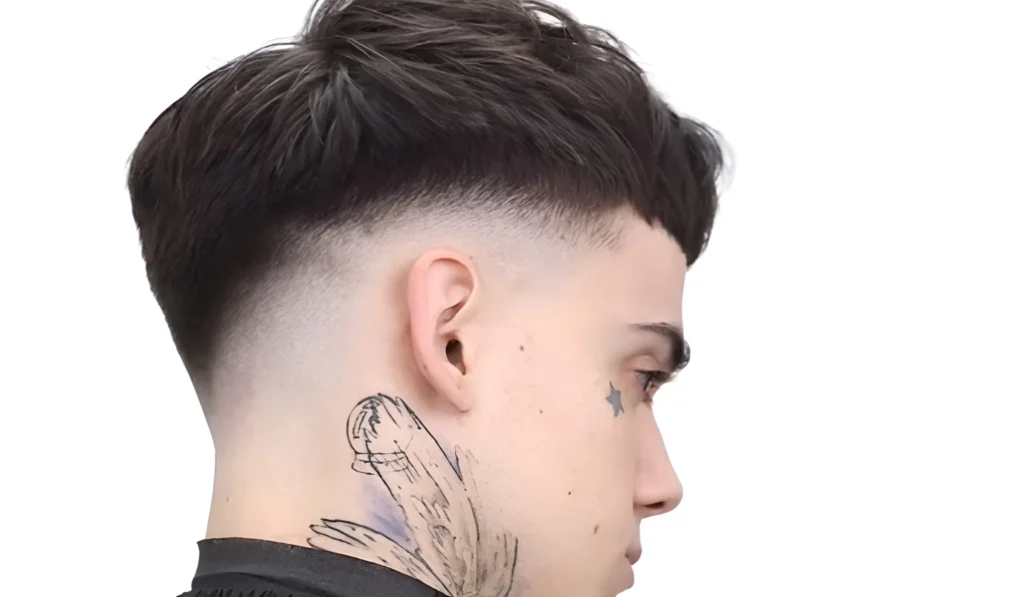 Low Taper Fade Textured Fringe Haircut