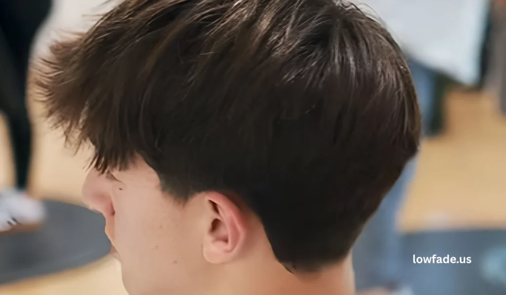 Low taper fade fluffy hair straight hair 