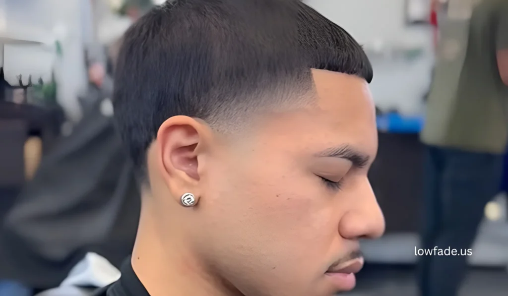 Middle Part Low Taper Fade Haircut