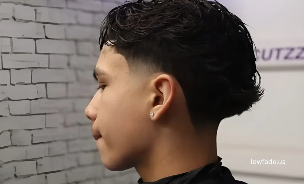 blowout afro taper fade low