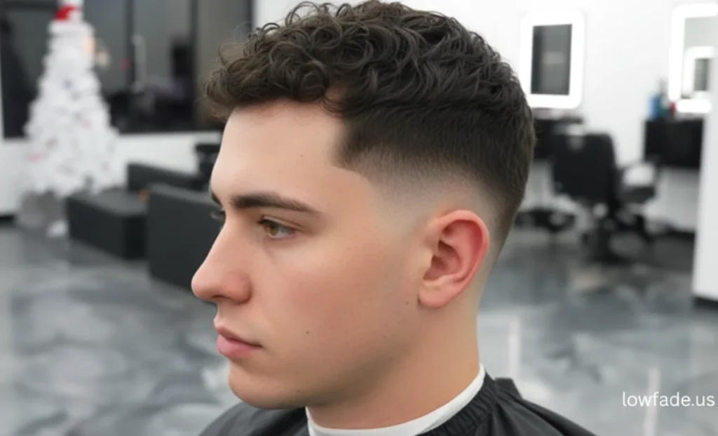 blowout low taper fade curly hair