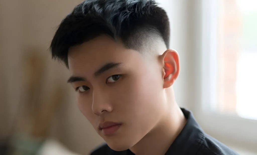 buzz cut with a low taper fade