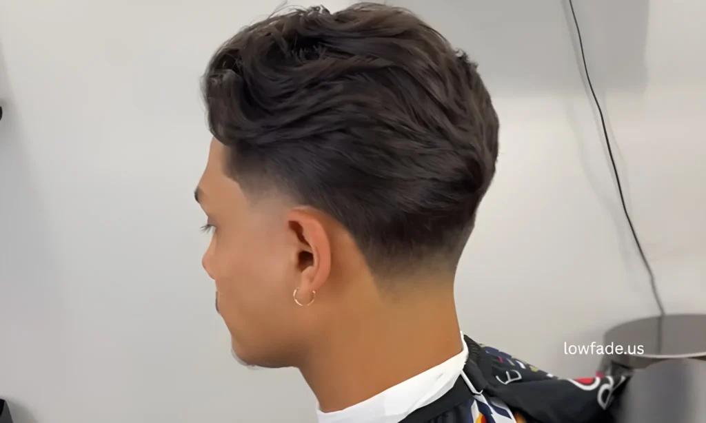 long hair low taper fade