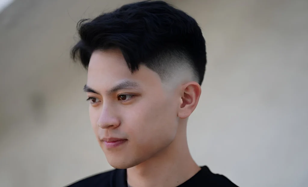 low mid taper fade short hair