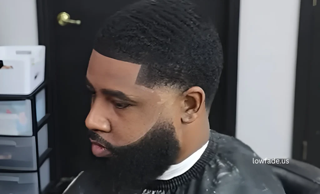 low taper fade afro black male
