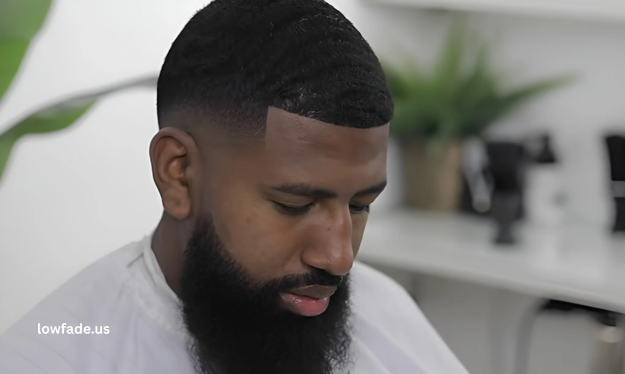 low taper fade black male