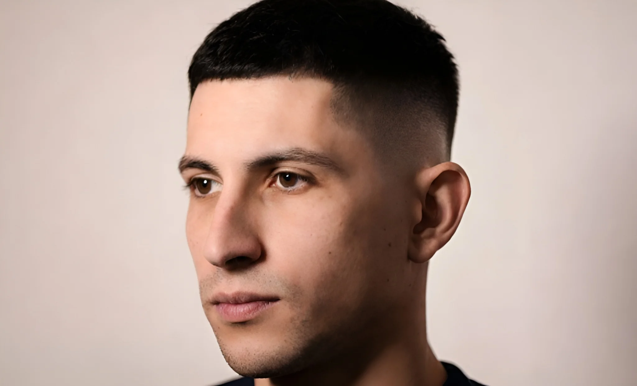 low taper fade buzz cut