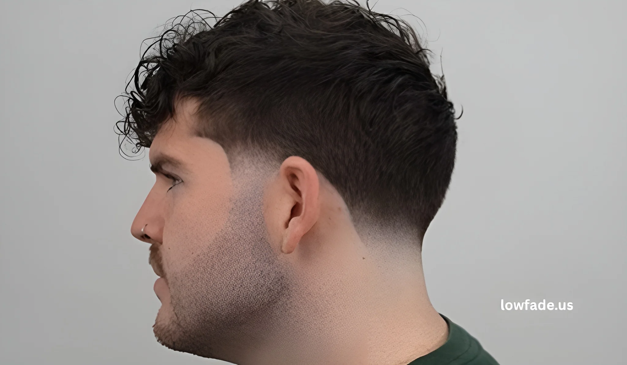 low taper fade curly hair