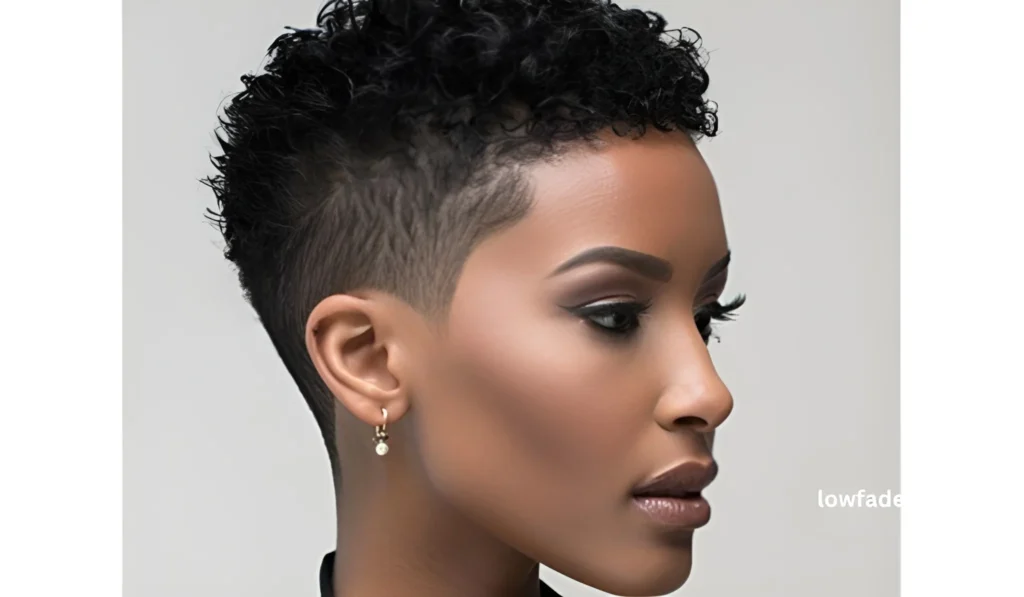 low taper fade curly hair for women