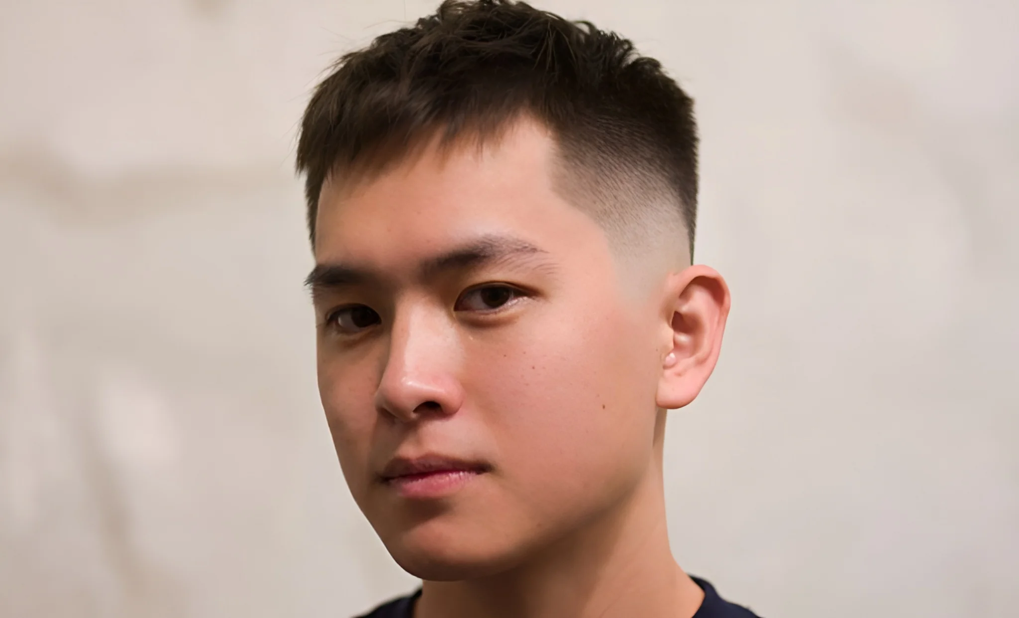 low taper fade short hair