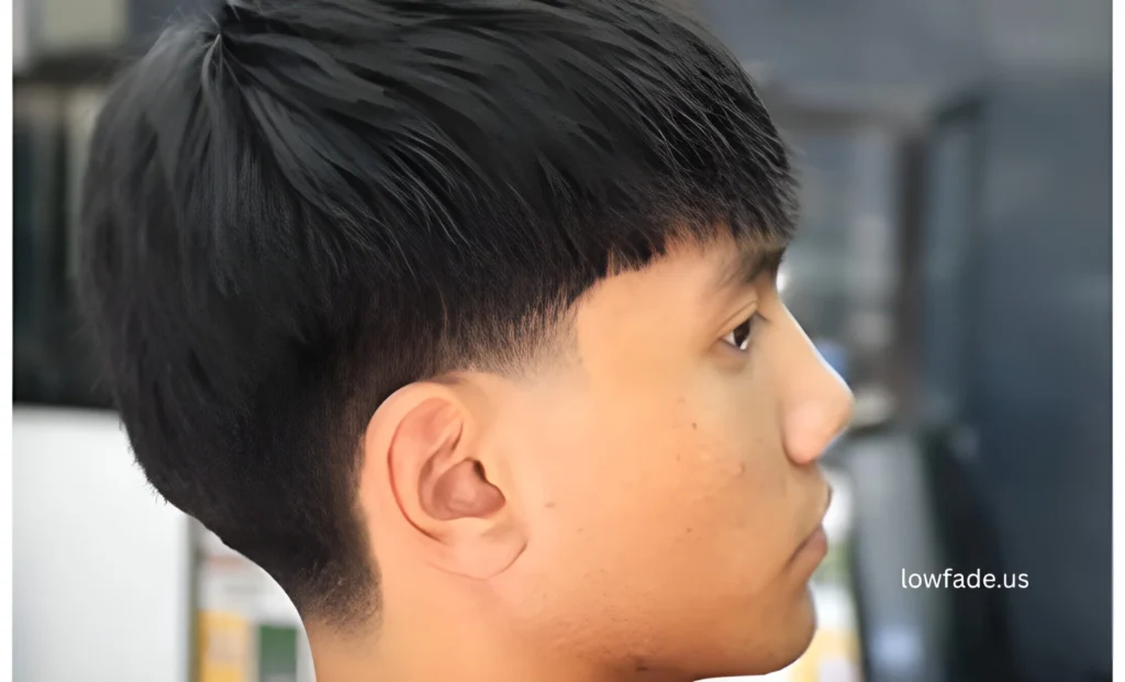 low taper fade fluffy fringe