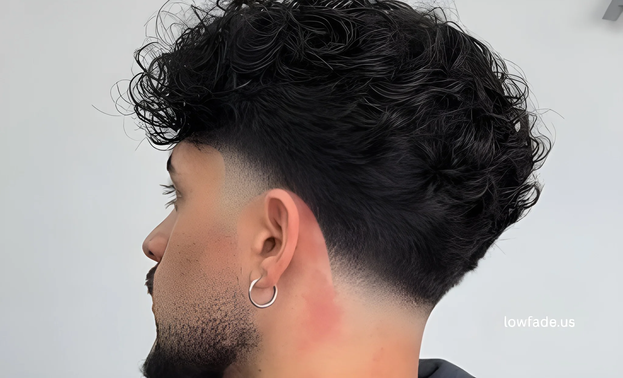 low taper fade fluffy hair
