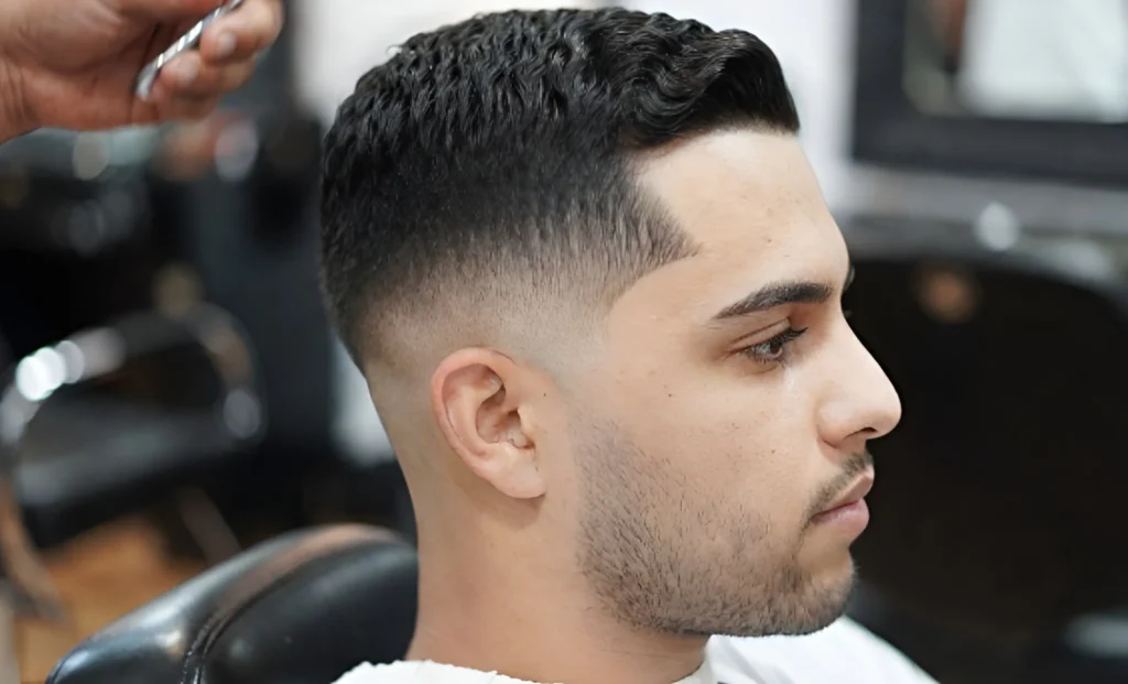 low taper fade for wavy hair