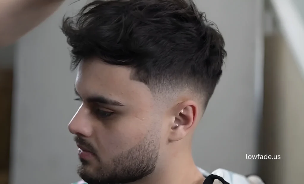 low taper fade haircut fluffy hair