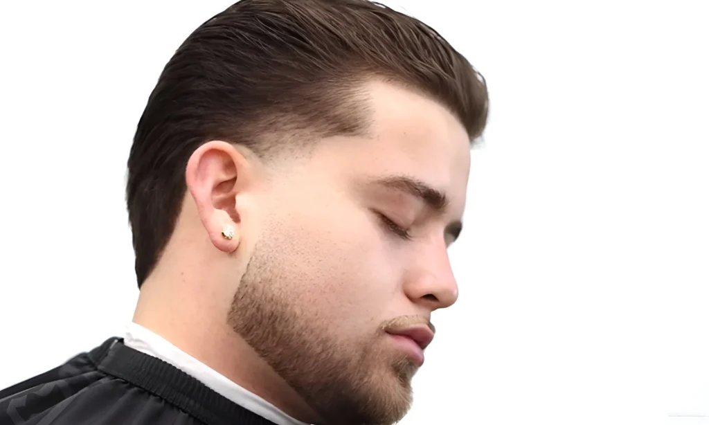 low taper fade long hair on top