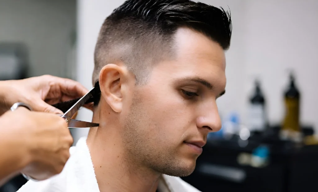 low taper fade mullet wavy hair