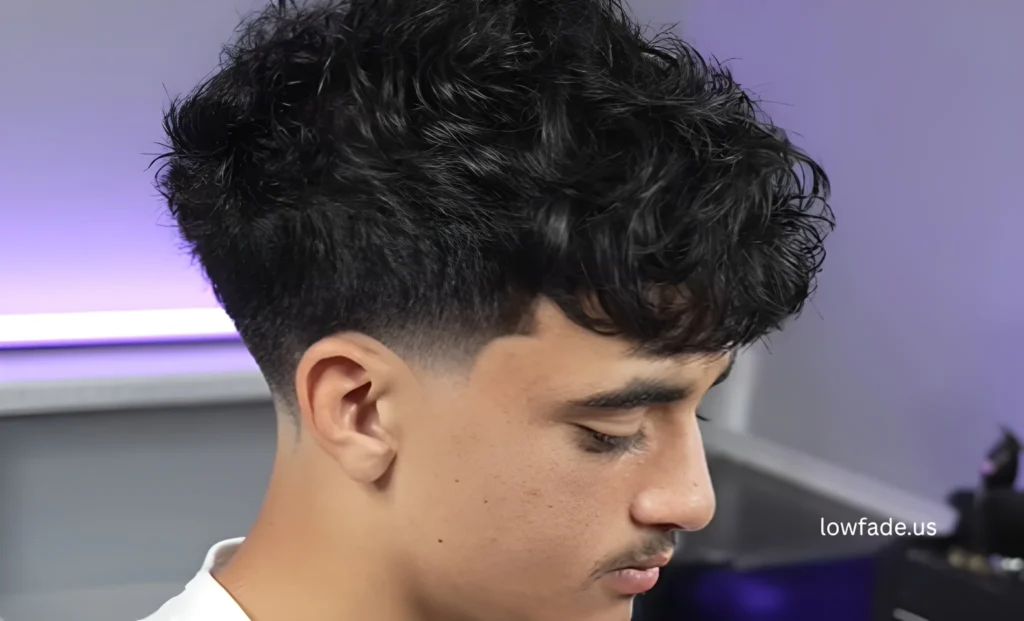 low taper fade messy fringe