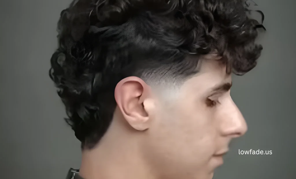 low taper fade mullet haircut men
