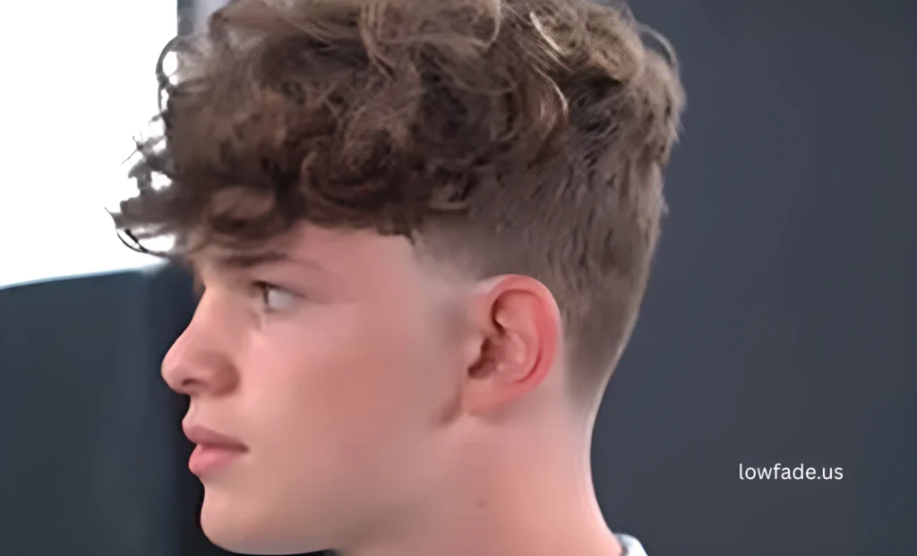 low taper fade mullet textured fringe