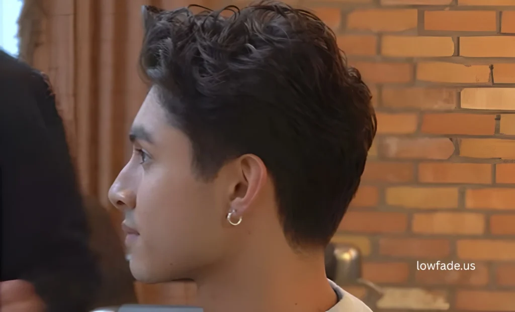 low taper fade on fluffy hair