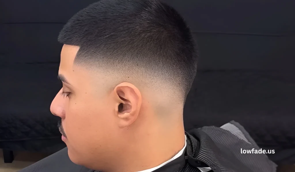 low taper fade on straight hair