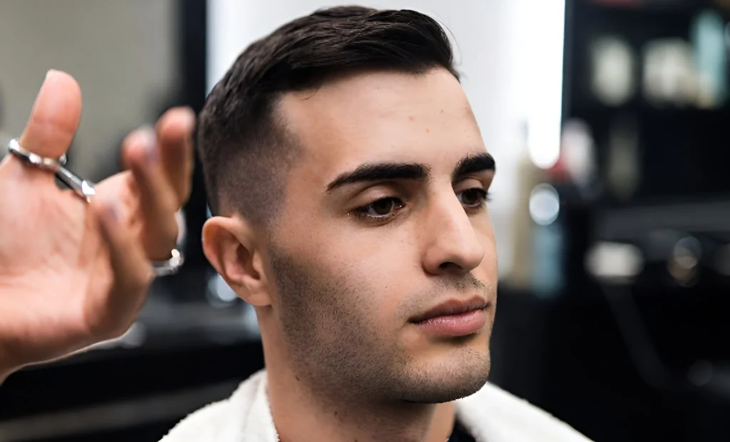 low taper fade on wavy hair