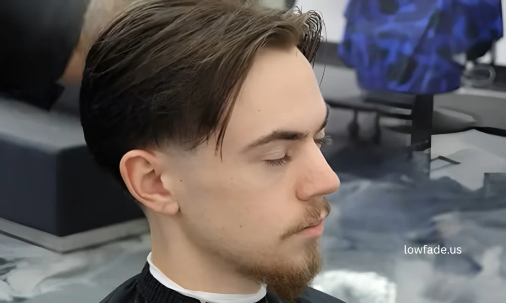 low taper fade straight hair long