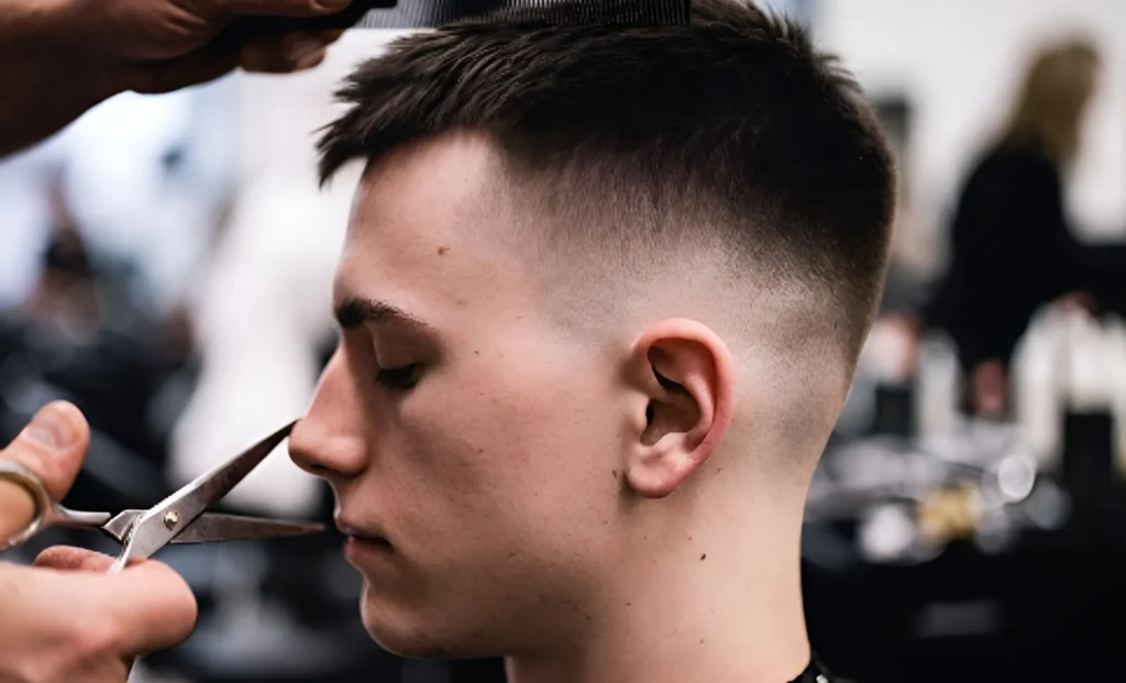 low taper fade straight wavy hair