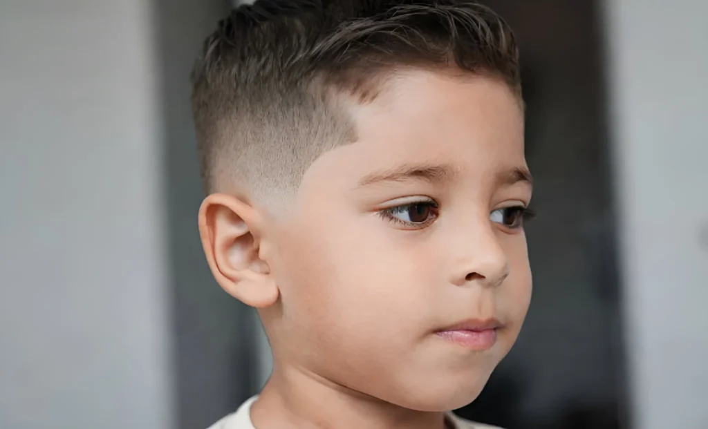 low taper fade wavy hair kids