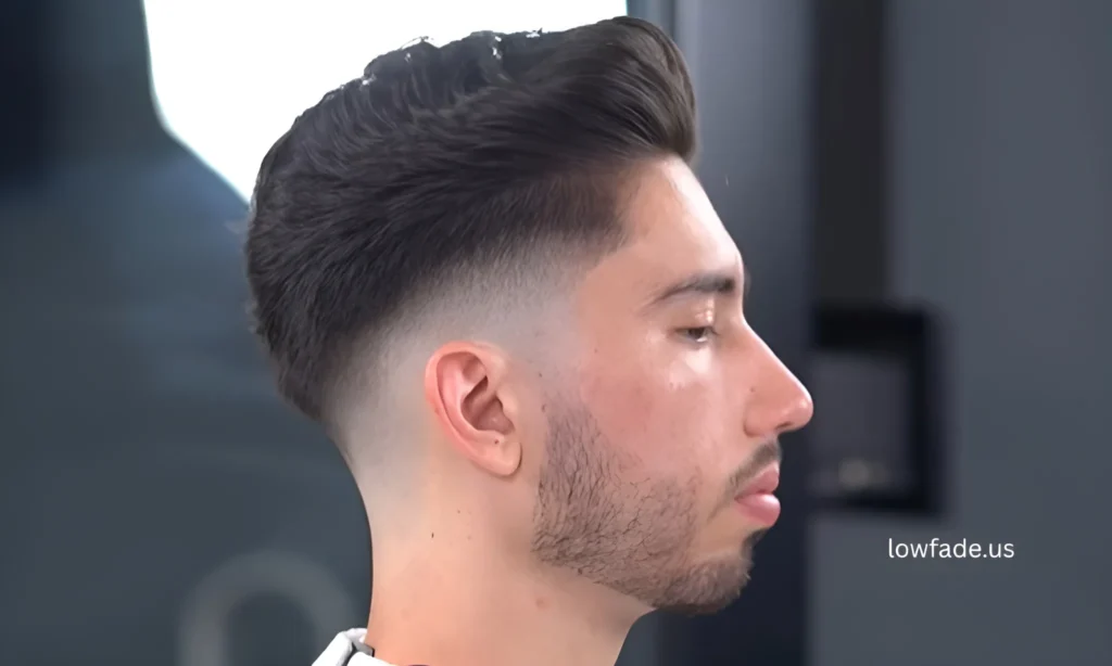 low taper fade with long hair