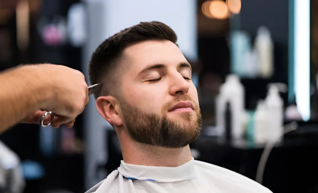 wavy hair low taper fade