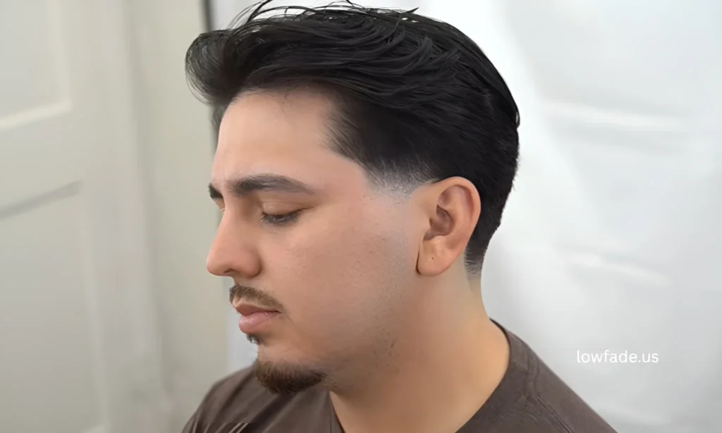 low taper long hair fade