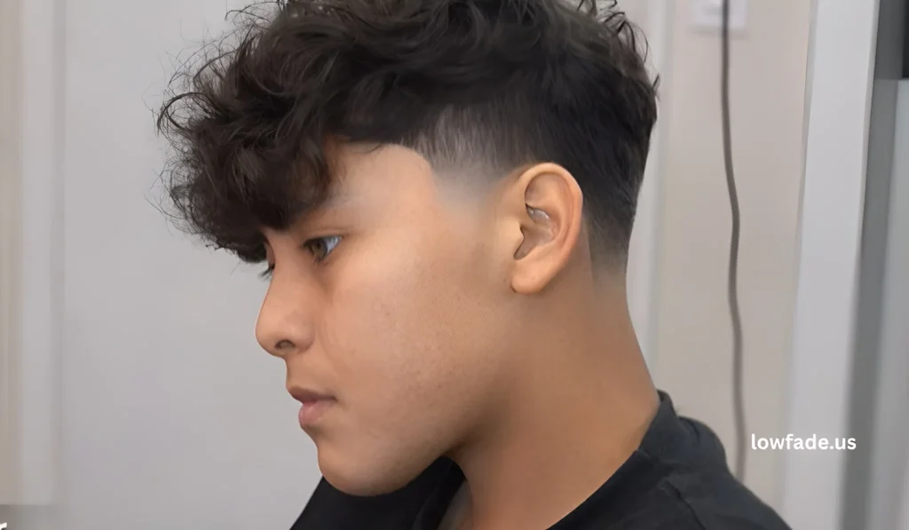 textured fringe with low taper fade