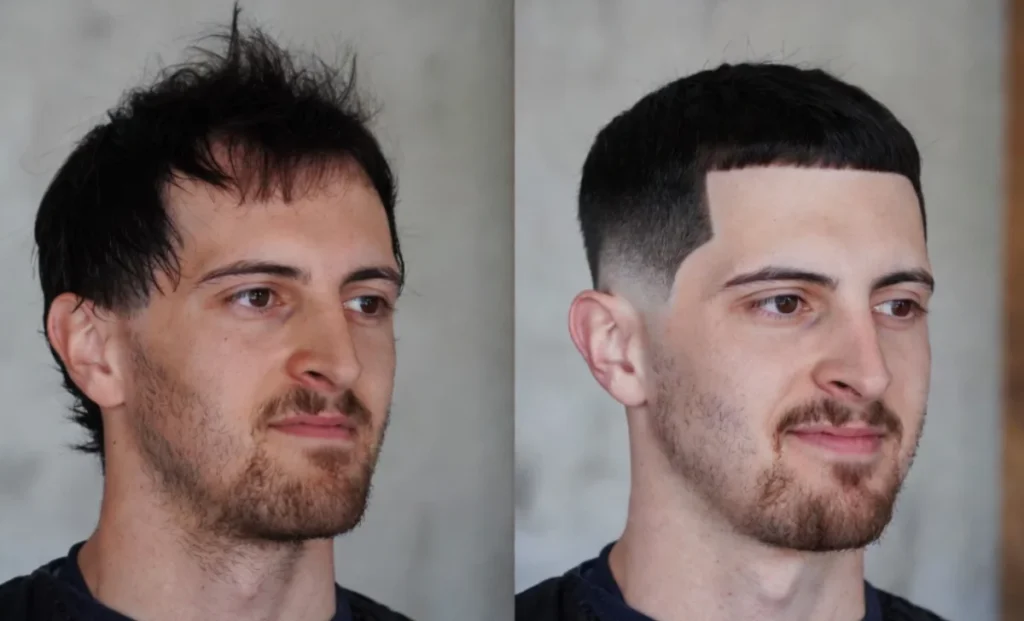 Drop Fade Mullet Haircut