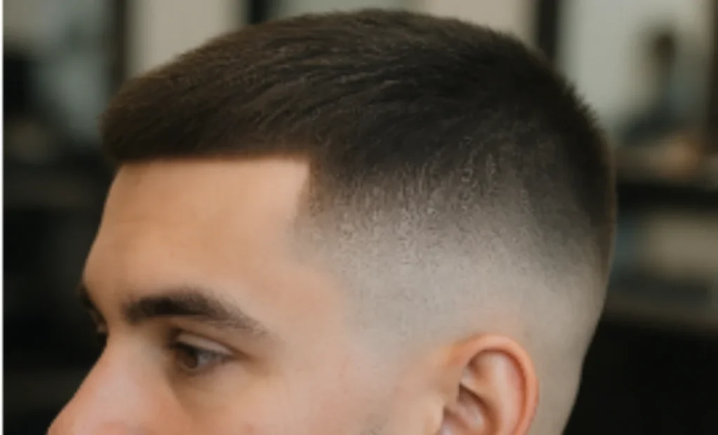 crew cut low fade haircut men