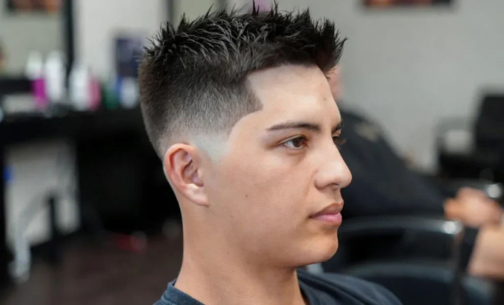 low burst fade curly hair