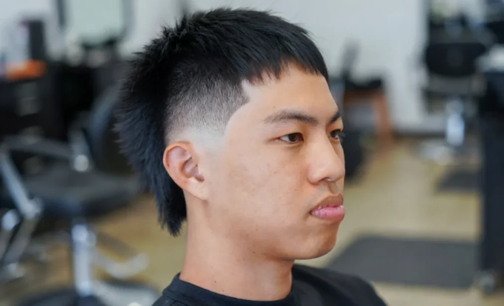 low burst fade long hair