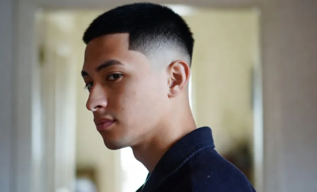 low drop fade short hair