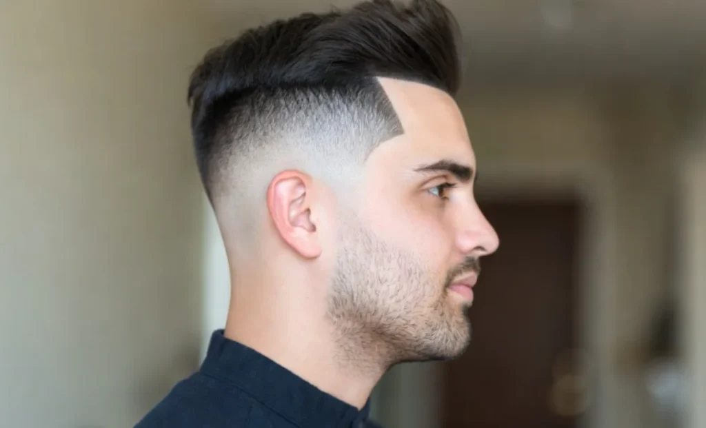 low drop fade straight hair
