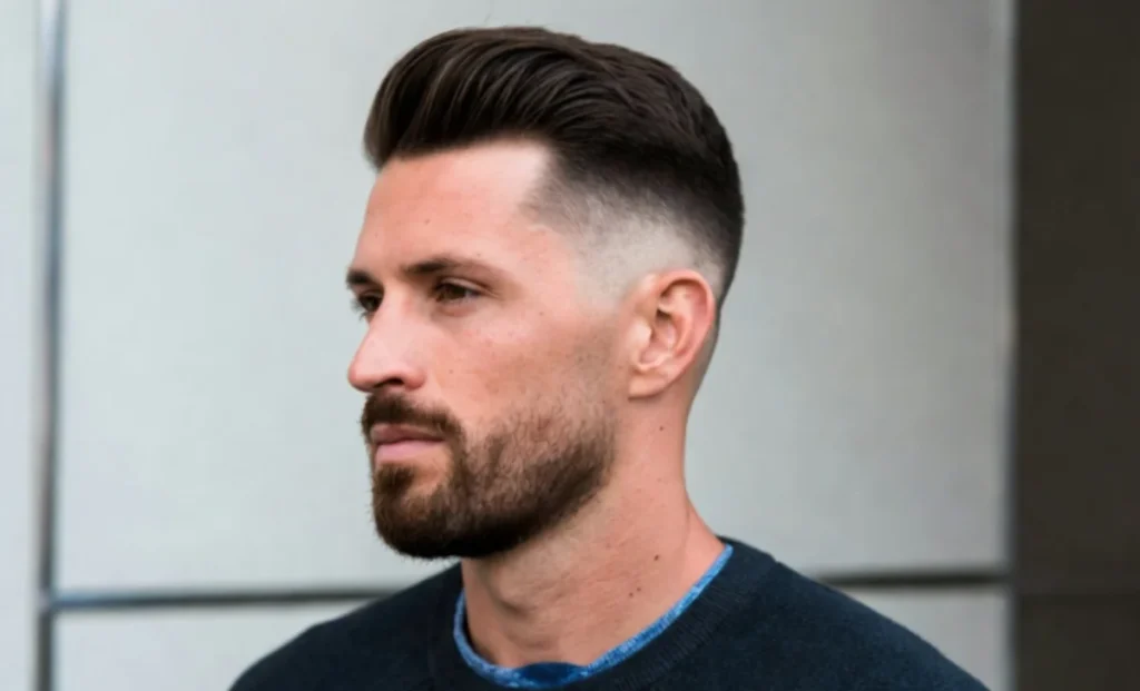 low fade haircut men v cut