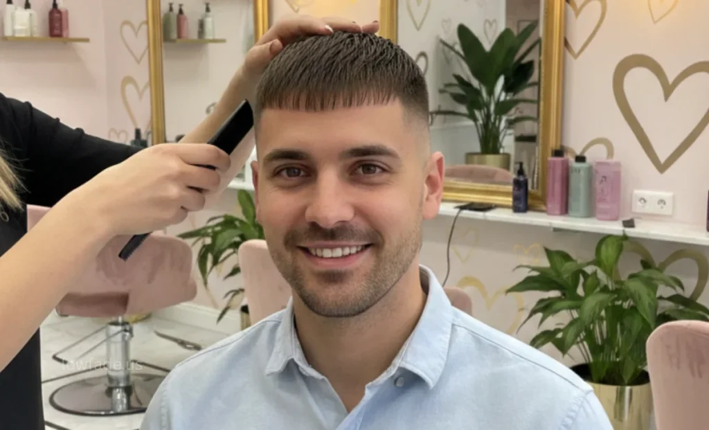 french crop low fade Heart-Shaped Faces